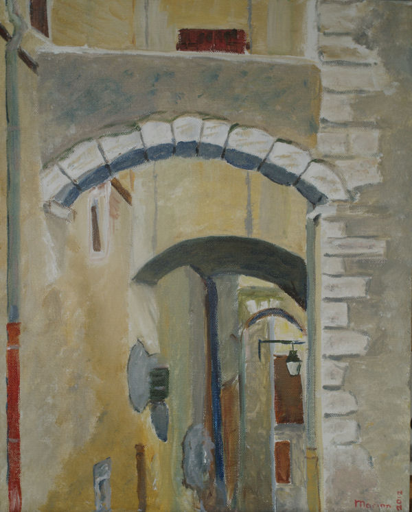 l 'androne in Sisteron acryl