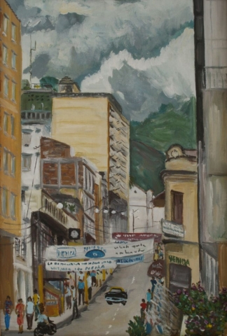 stad in Colombia acryl